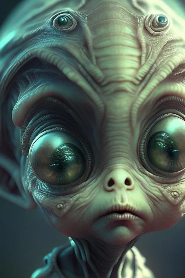 Alien child,highly detailed, artstation, sharp focus