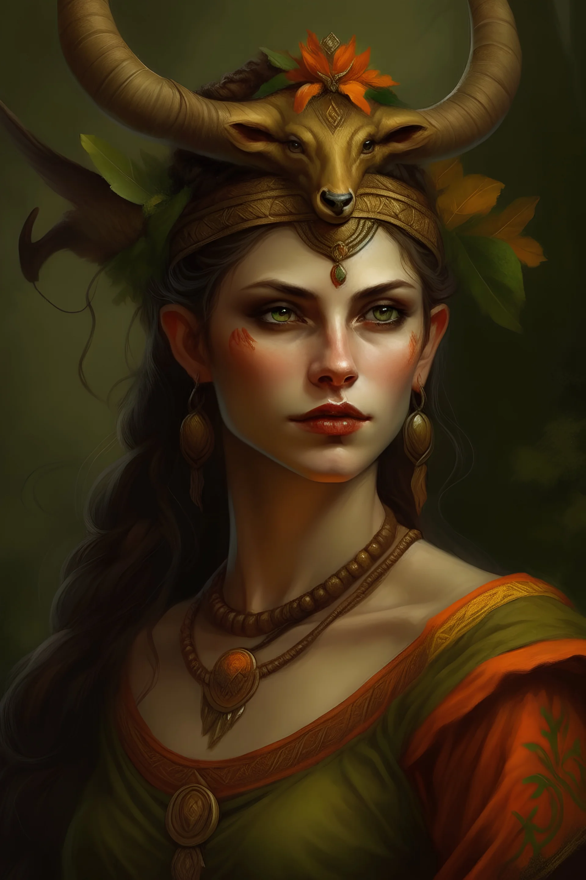portrait of Yhena Goddess of the Hunt