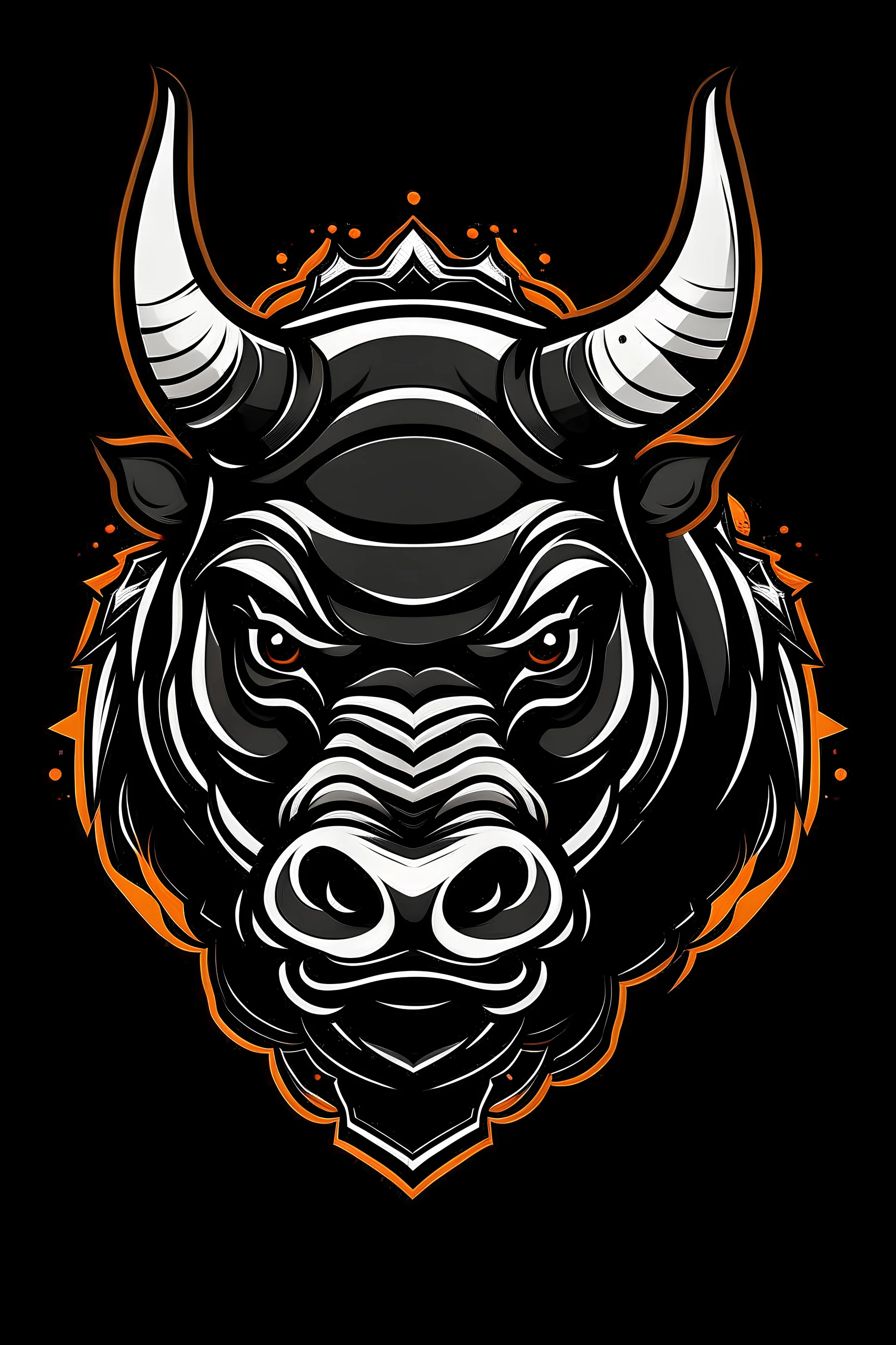 Kids football team logo “Black Rhinos”