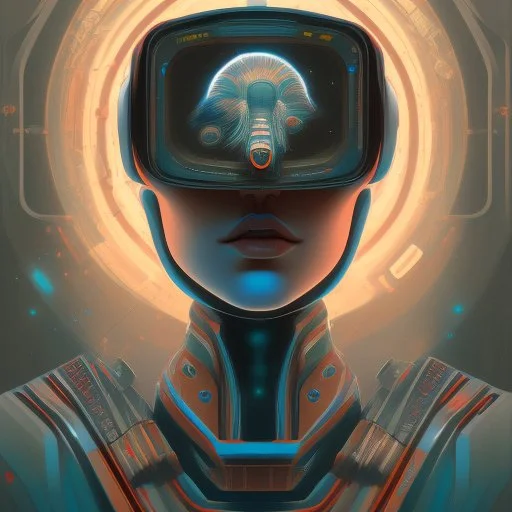 portrait dream of cyber gunslinger by james jean