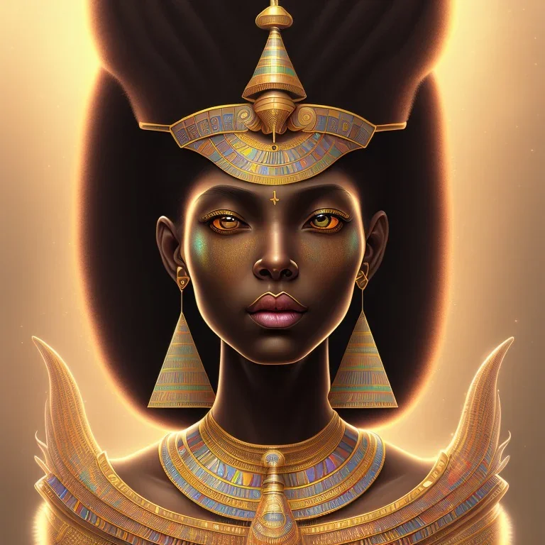 sango fantasy, fantasy magic, intricate, sharp focus, illustration, highly detailed, digital painting, concept art, matte, masterpiece head sexy Indian beauty black afro hair earth lady Golden alligator head Egyptian princess pyramid sphinx background