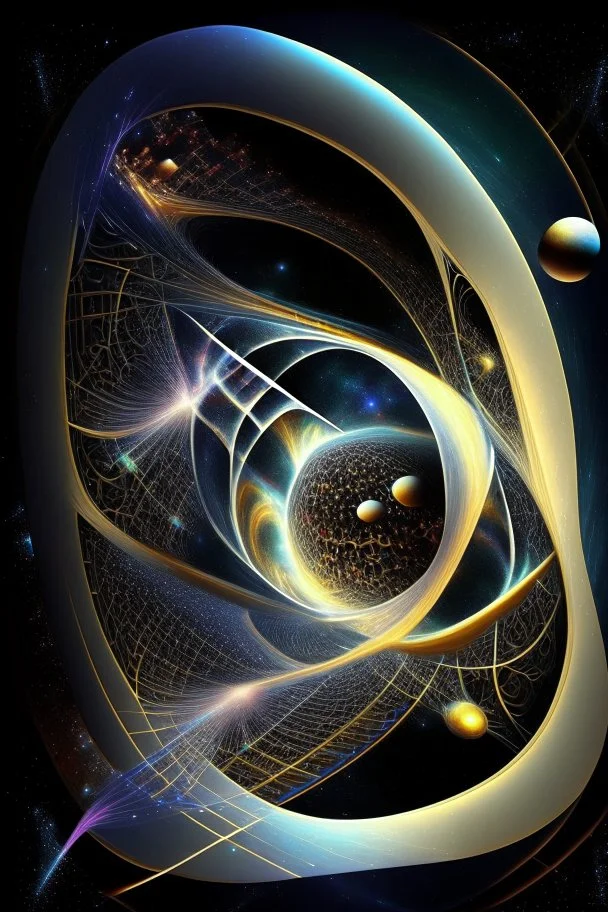 quantumn spacial distortions coming from a singularity on various mathematical planes in outerspace