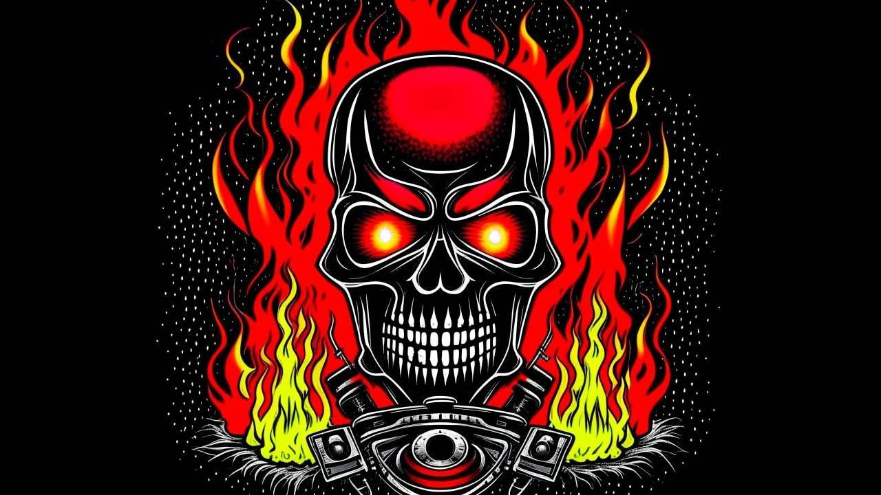 Logo émission radio hardrock firestarter terminator Black sabbath