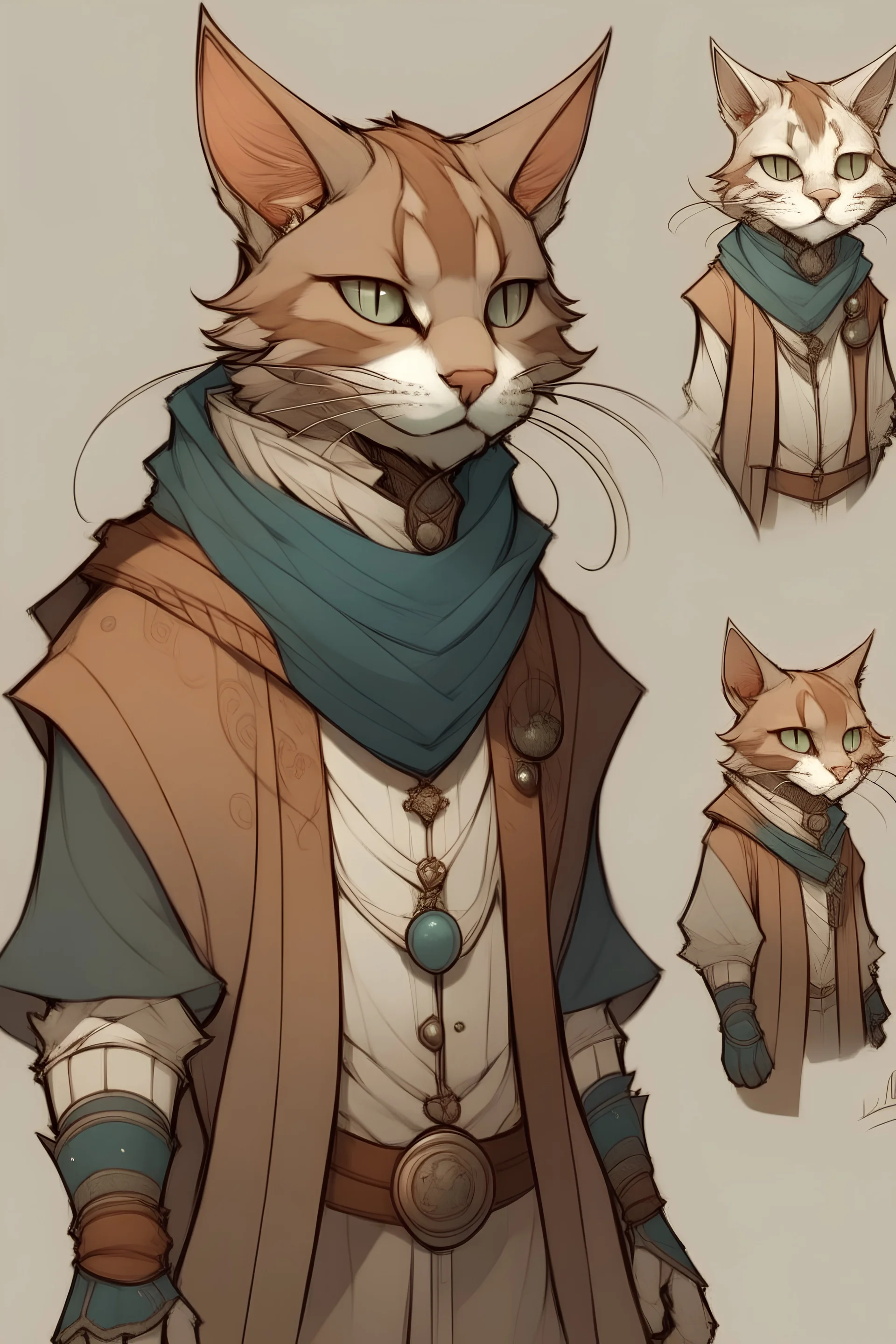design of a humanized cat from a fantasy au
