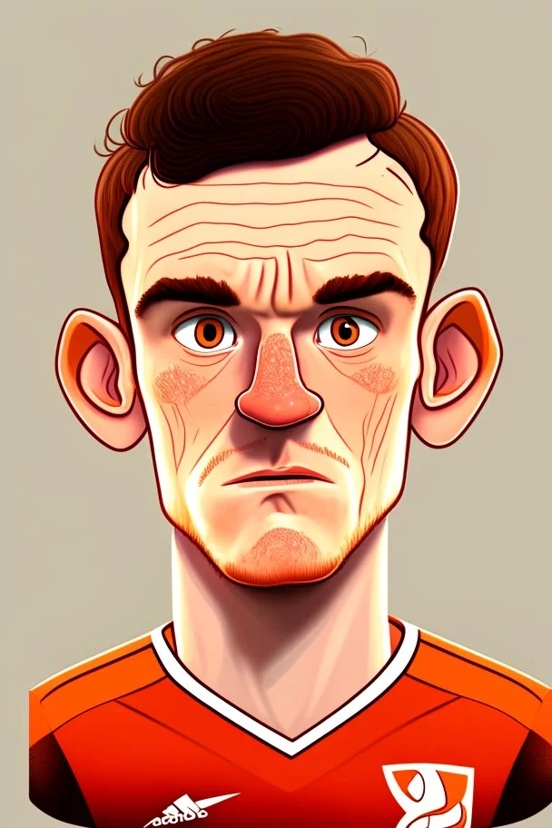 Andrew Robertson Footballer ,cartoon 2d