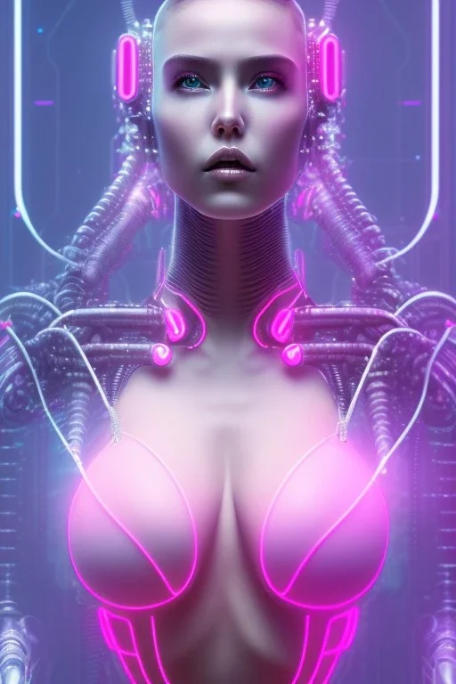 cyberpunk, pink latex body, women, body portrai, big boobs, highlight eyes perfect, skin, tron, cyborg, perfekt sexy, real, dream, hr giger