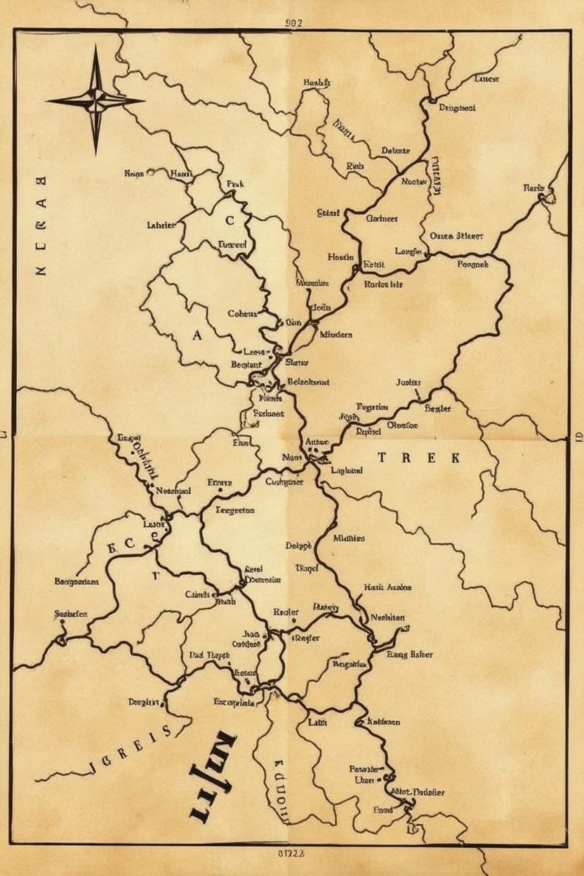 an old and weathered map