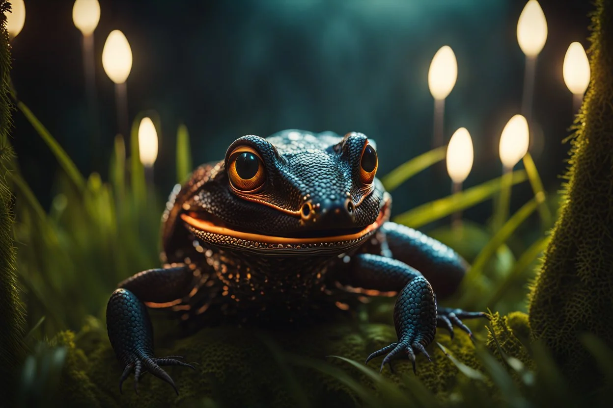 Strange, beautiful creatures, Frightening, Fangs, Cinematic lighting, Volumetric lighting, Epic composition, Photorealism, Bokeh blur, Very high detail, Sony Alpha α7, ISO1900, Character design, Unreal Engine, Octane render, HDR, Subsurface scattering