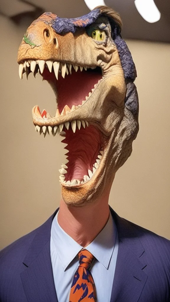 tucker carlson as dinosaur