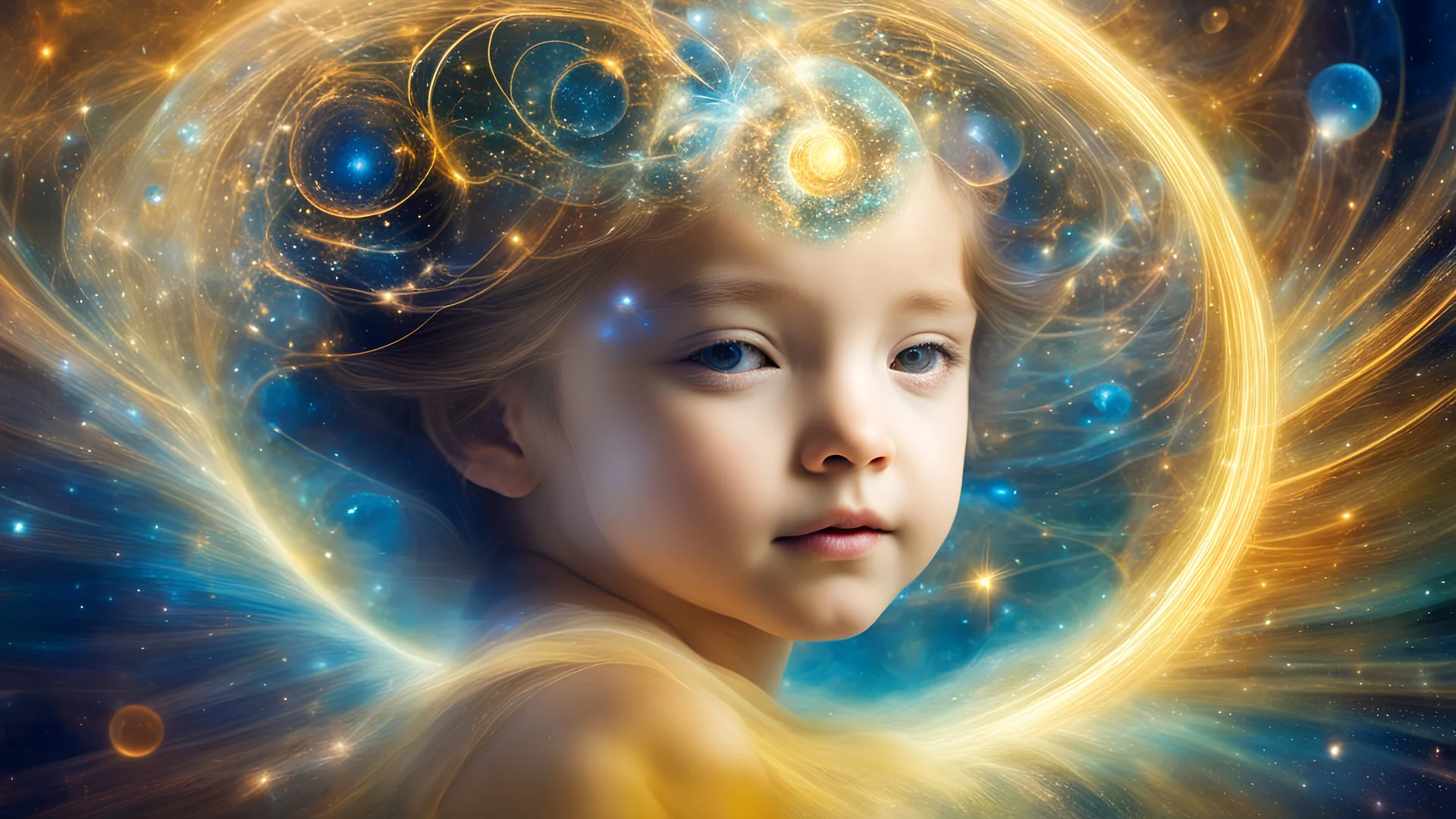 1490. Abstract fantasy: telepathy, one young child, chrysalids, Wyndham, delight, empathy, harmony, ecstasy, award-winning photograph, abstract image, beautiful composition, science-fiction, beautiful, wonder, joy, happiness, the power of thought, love, joy, personal faith in God