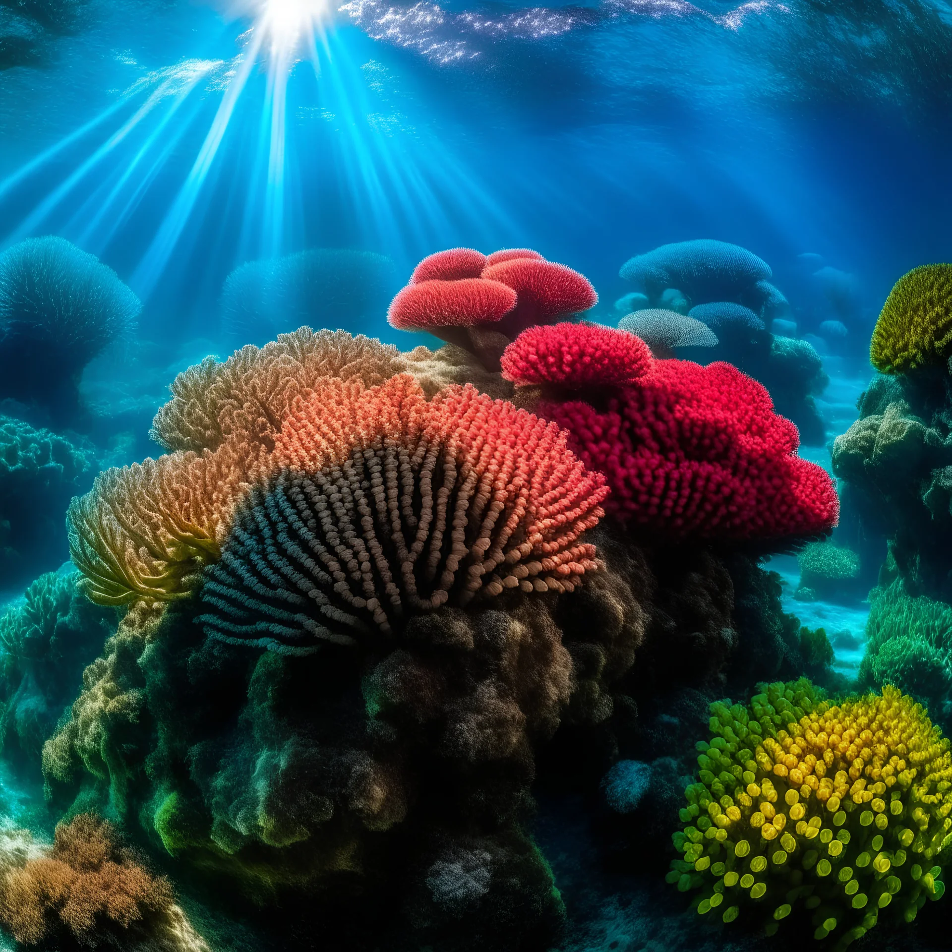 underwater shot of a coral reef