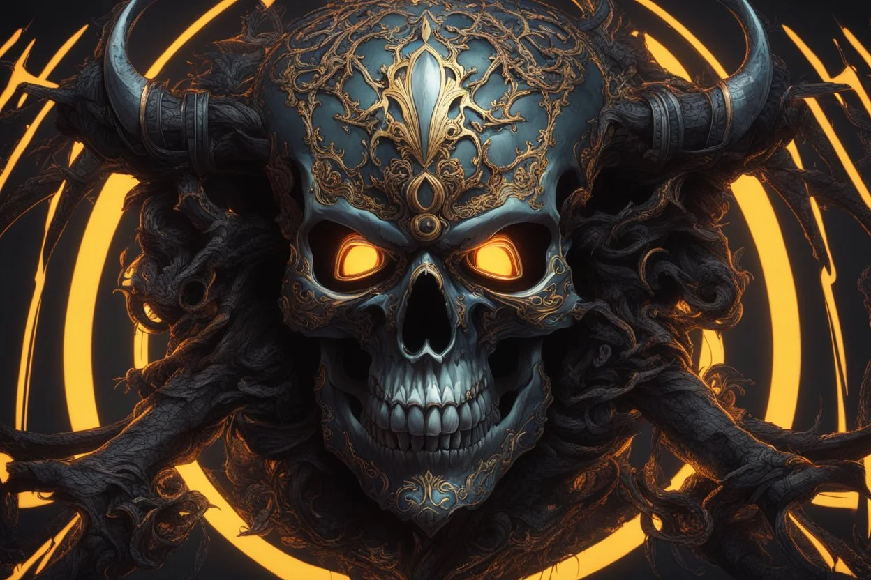 grendel skull in 8k solo leveling shadow artstyle, spider them, neon effect, magic circle, full body, apocalypse, cover eyes, intricate details, highly detailed, high details, detailed portrait, masterpiece,ultra detailed, ultra quality