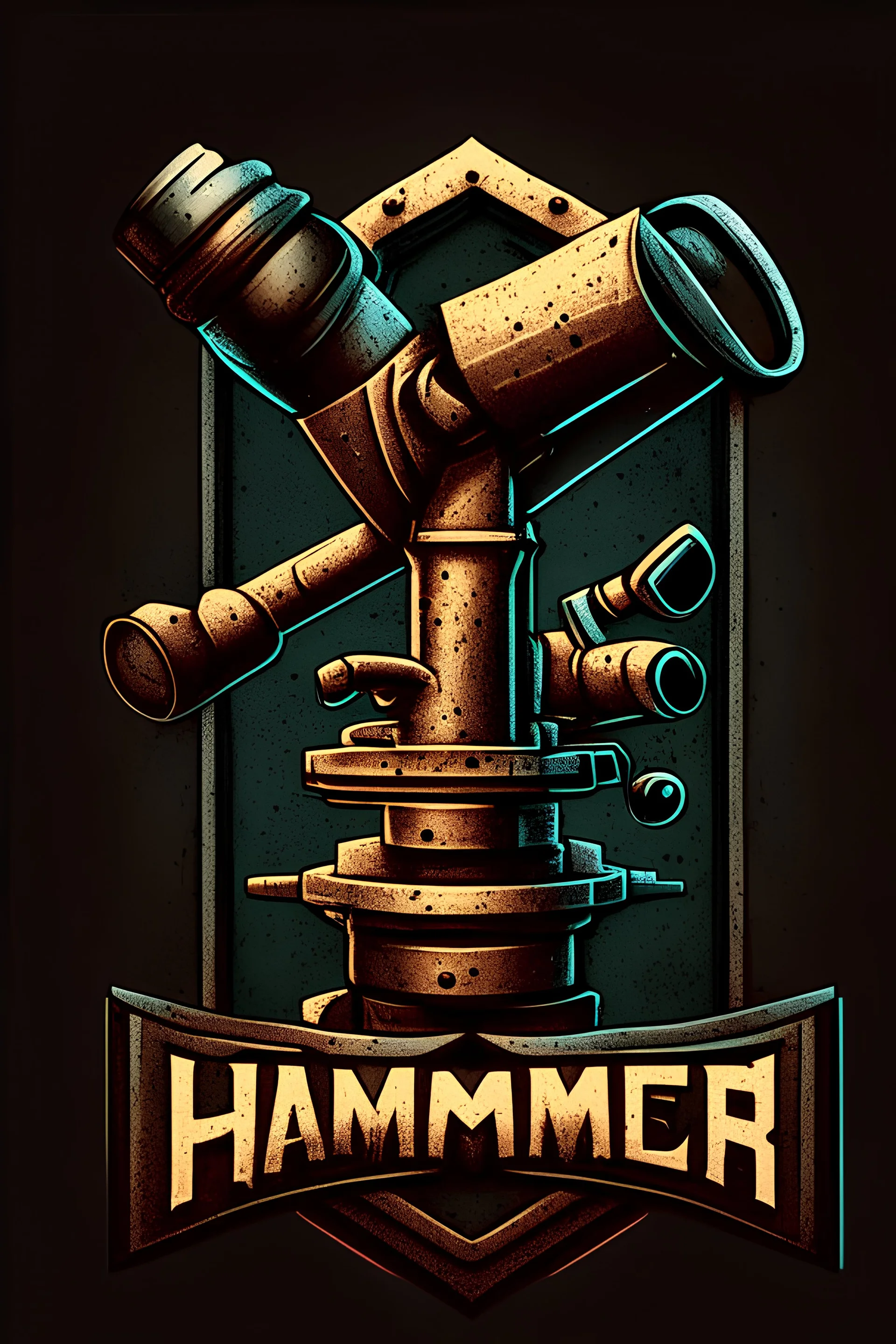 logo de marteaux et un microscope