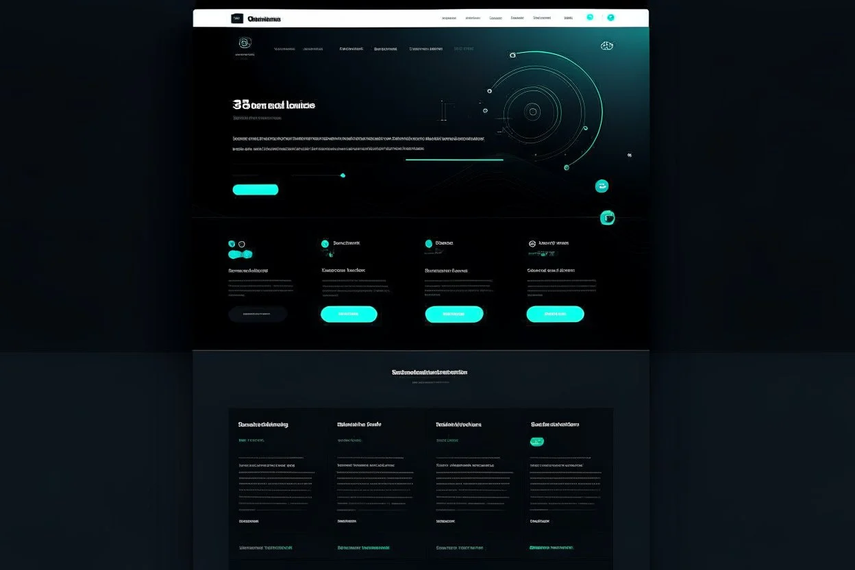 modern dark-theme landing page desktop website for a SaaS company , ux, ui, ux/ui website –v 4 –stylize 800