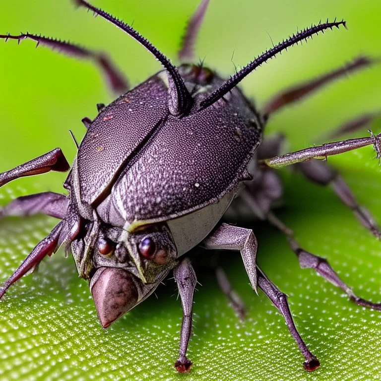 a man-faced_stink_bug, Catacanthus_incarnatus macro HDR photo