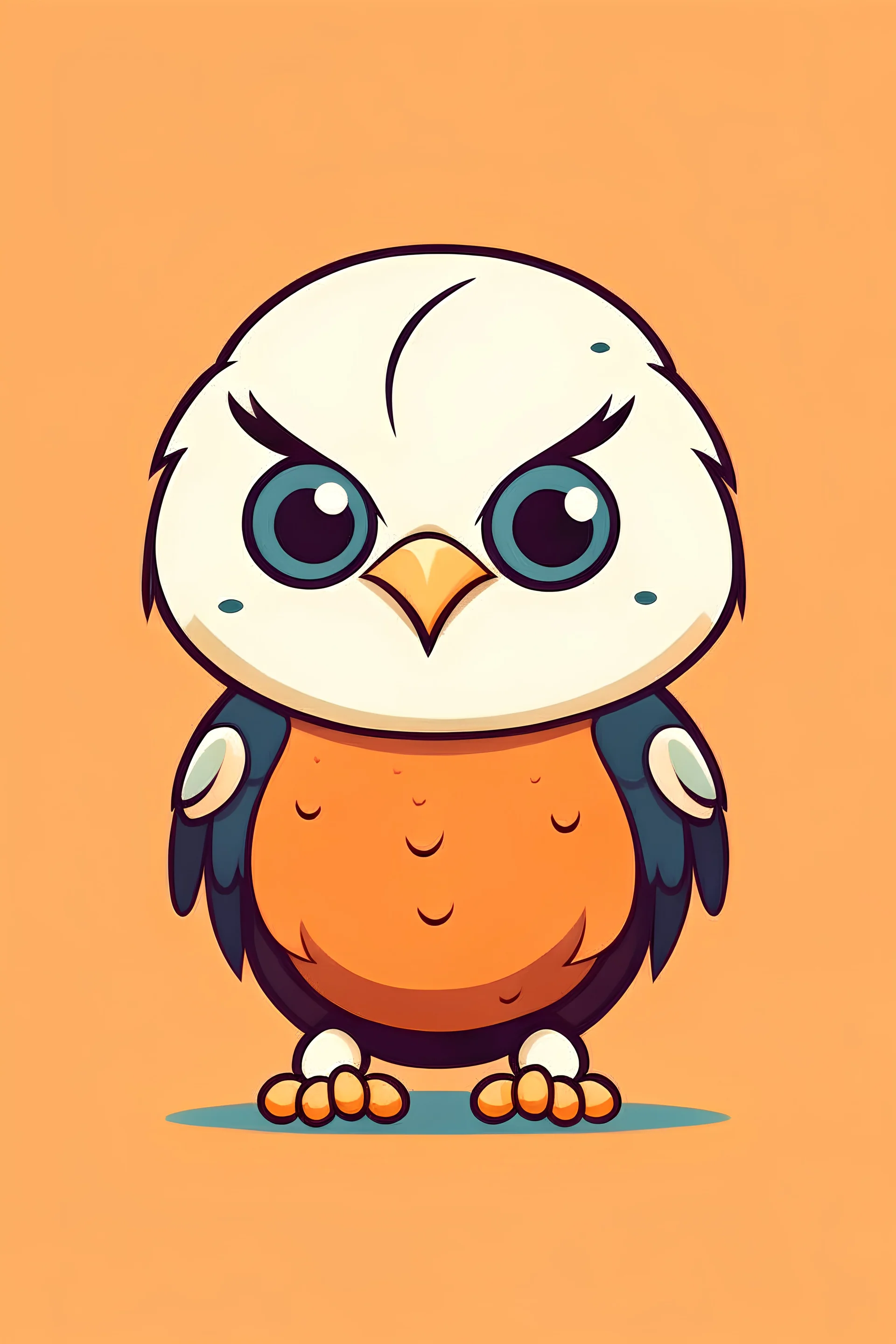 Eagle character design cute minimal