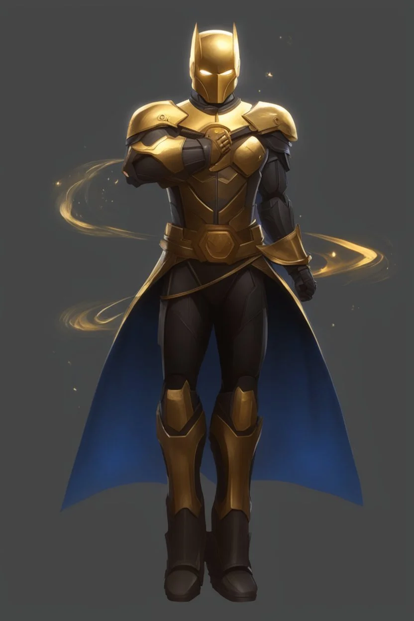 Golden Warforged, Batman, Sorcerer Supreme, Dark Cloak, Mechanus, Humanoid.