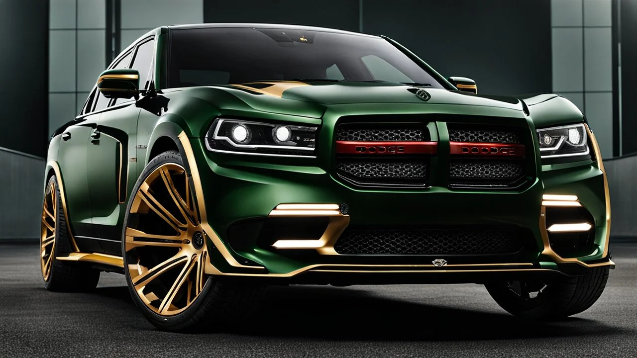 A (((G-Wagon Dodge Charger))) featuring a luxurious interior, advanced technologies, and a sleek body kit designed by MANSORY, exuding an air of sophistication and power