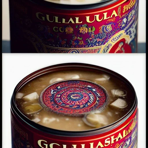 A can of gulasch, 8k, HD, cinematography, photorealistic, Cinematic, Color Grading, Ultra-Wide Angle, Depth of Field, hyper-detailed, beautifully color-coded, insane details, intricate details, beautifully color graded, Cinematic, Color Grading, Editorial Photography, Depth of Field, DOF, White Balance, 32k, Super-Resolution, Megapixel, ProPhoto RGB, VR