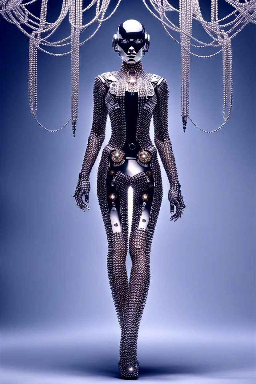 Cyborg robotic full body jewelry diamonds