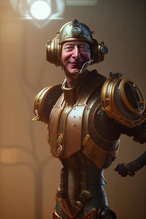 jeff bezos, steampunk, unreal 5, octane render, cinema4d, dynamic lighting, dramatic lighting, 4k, redshift render, highly detailed, hyper realistic