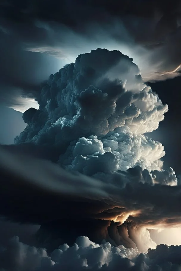 storm cloud, 4 k, trending art, depth of field, high detail, high contrast