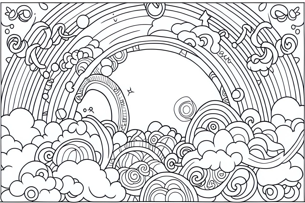 rainbow coloring page