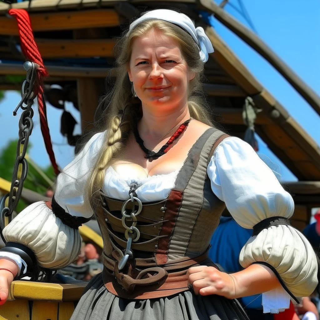 A wench with a winch