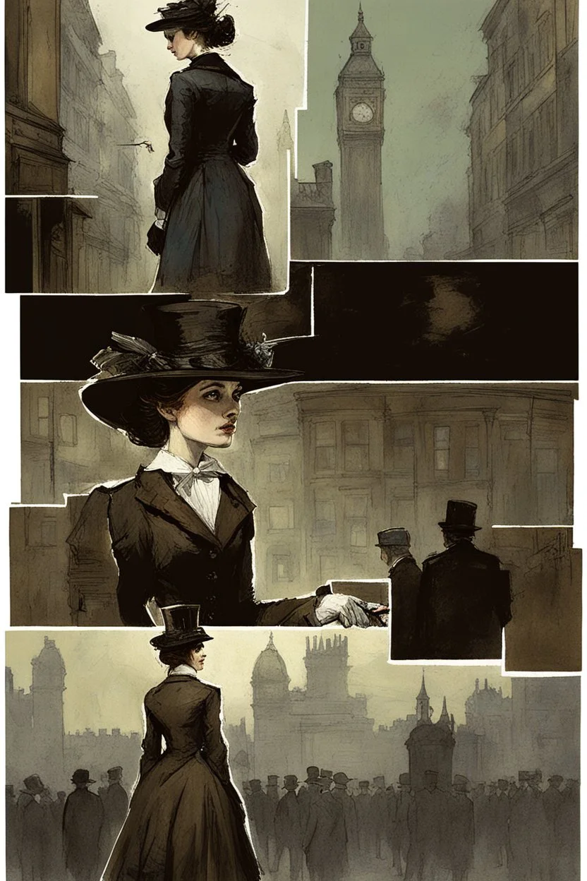 A Female Time Traveler In Victorian London, ; by Alex Maleev