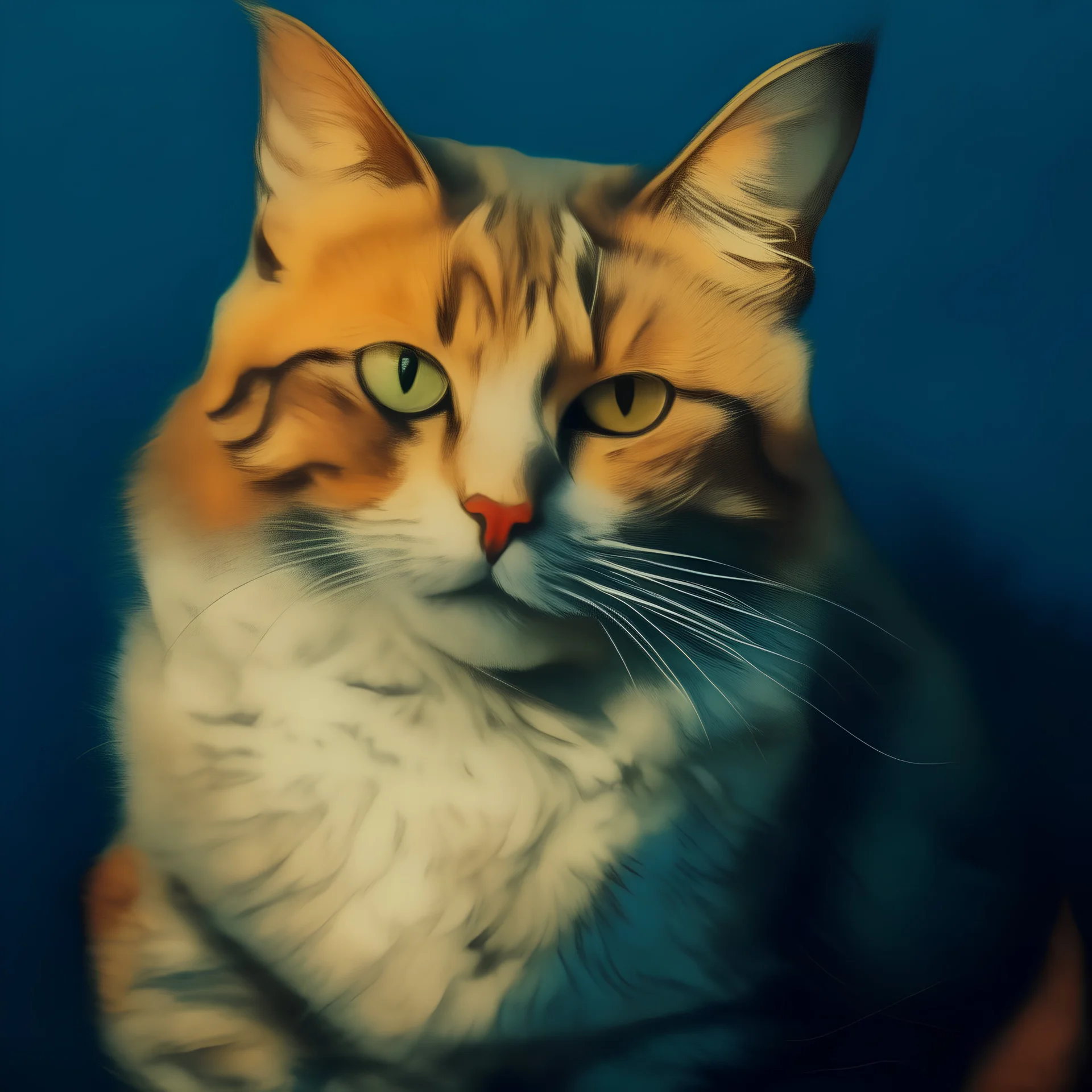 Kedi portesi, Van Gogh tarzında
