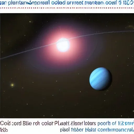 cold planet orbits around a red star