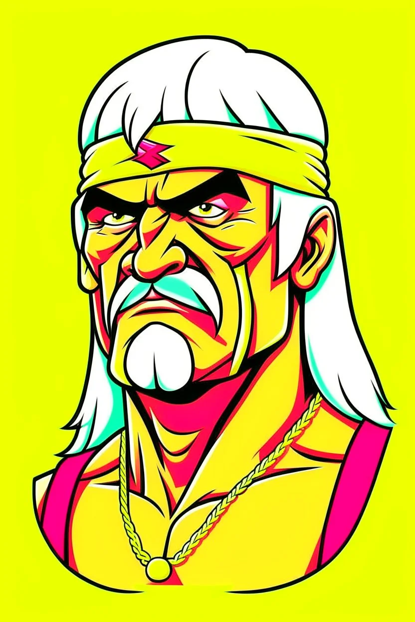 Hulk Hogan Professional wrestler catoon 2d