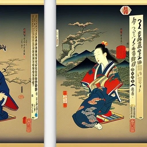 BANNERS, Ukiyo-e japanese art