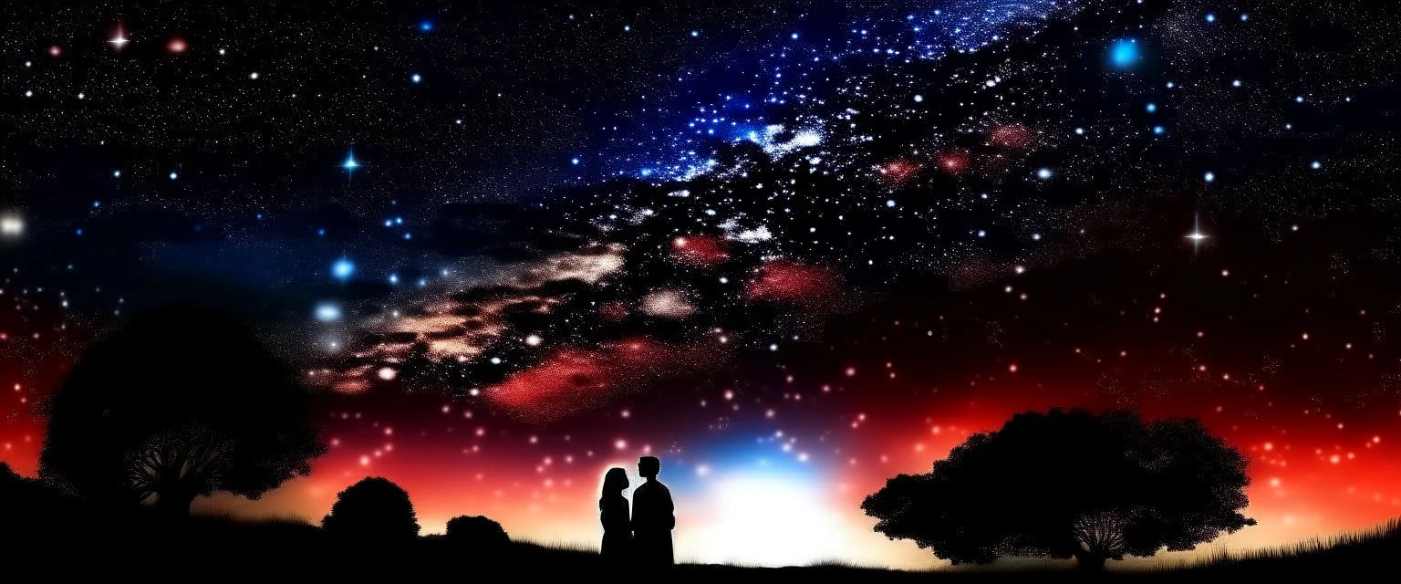 romantic night sky