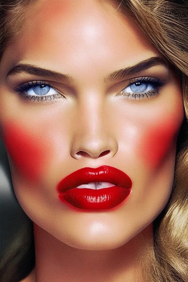 Most beautiful Super model red lips