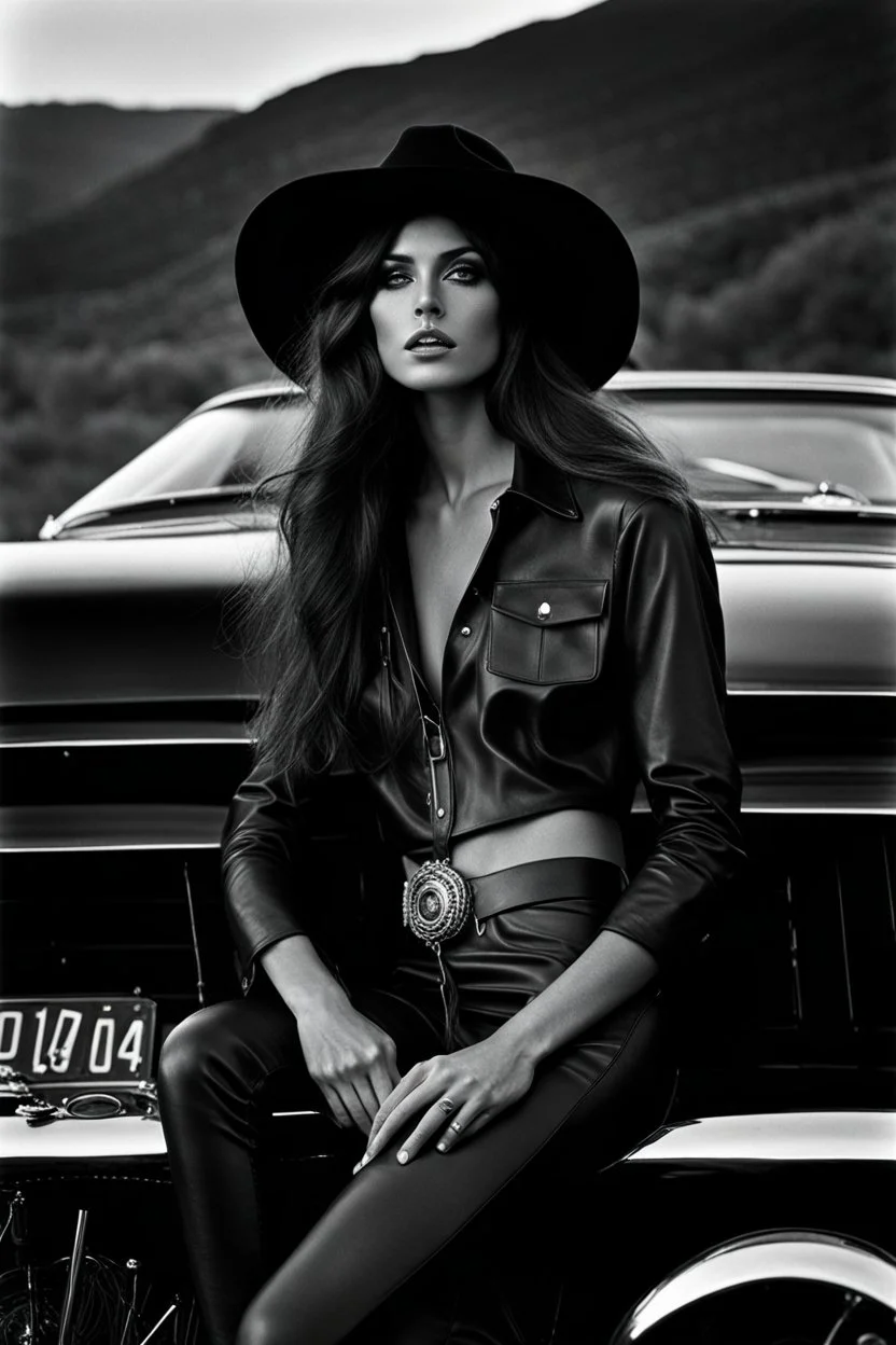 hippie cowgirl, a top less woman, a spanish beauty supermodel with hypnotic eyes, mystic eyes, longer hair, beautiful face, beautiful skin, realistic analog photography with a real normal beauty, no bra, middle parting, beautiful like a supermodel from the sixties, helmut newton, peter lindbergh, beautiful face, beautiful skin, realistic analog photography with a real normal beaut, most beautiful female without clothes, david hamilton, bilitis, tendres cousines, riders on the storm, psycedelic