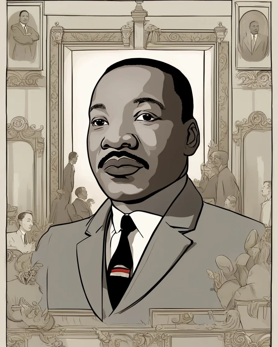 Storybook character, Martin Luther King Jr, suitable for children story books