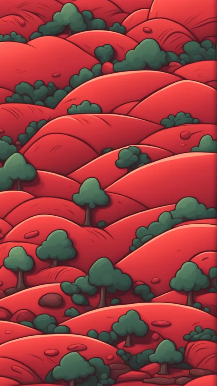 background, cartoon, top down landscape red