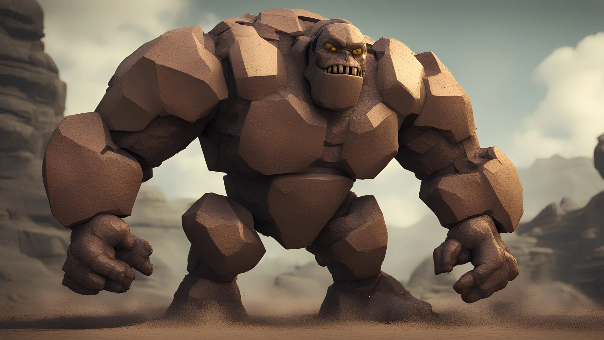 fantsy battle golem,3D, full growth