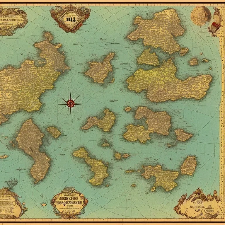 A map with five worlds