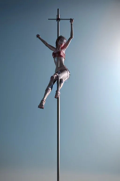 girl impaled on pole