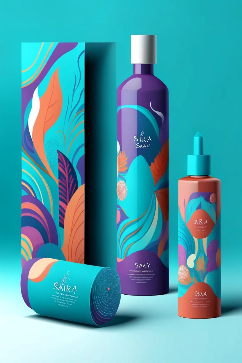 spa and beauty, abstract colors on the packaging design template