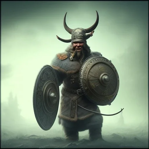 A viking with muscles and sharp blaids, scary, steam punk, realistic, made in octane, cinematic, ultra-realistic, extremely detailed octane rendering, 8K, VRAY Super Real ar 2:3, dof photorealistic futuristic 50mm lens hard lighting dark gray tintype photograph, realistic lighting, sepia color