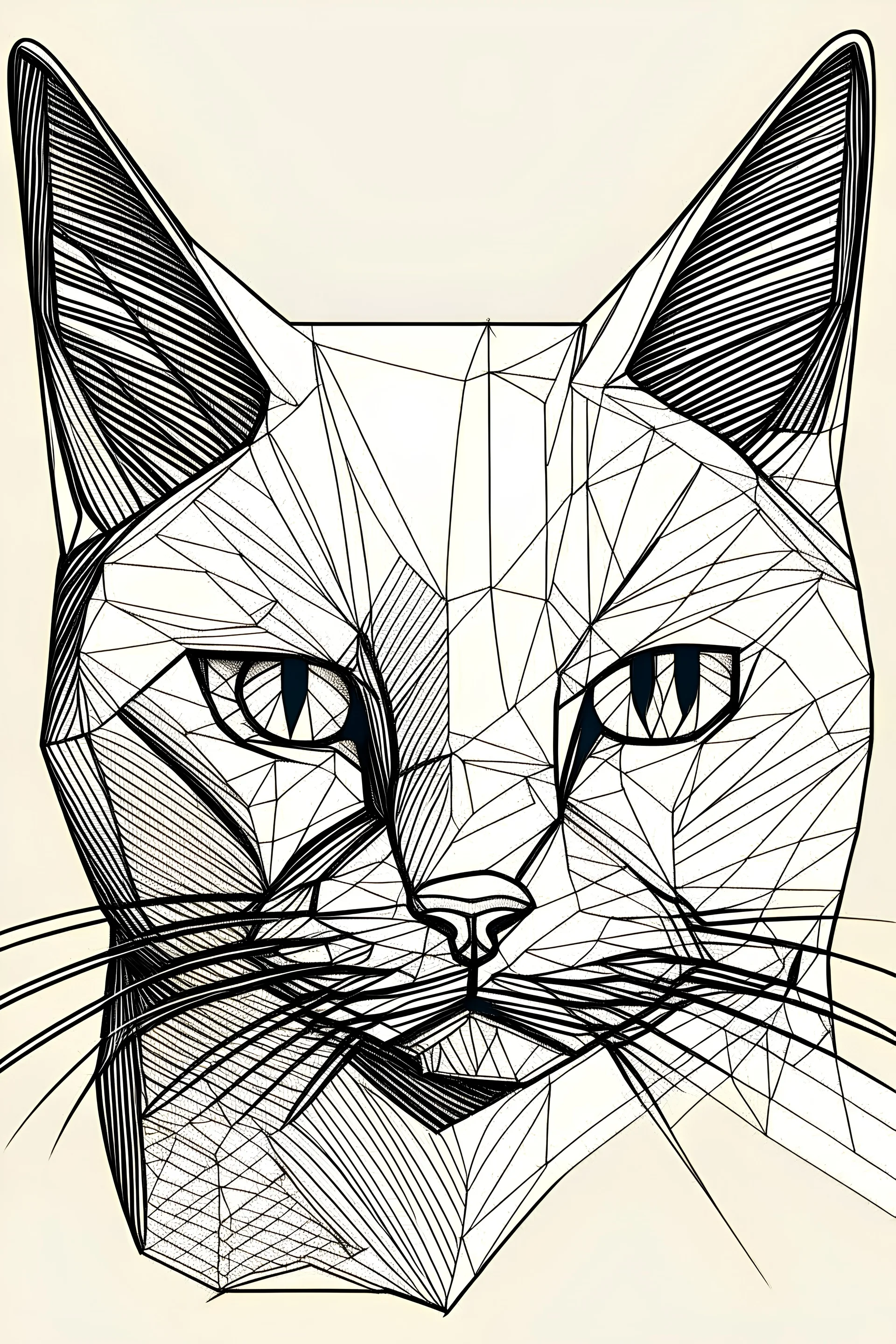 sadece çizgilerden oluşan bir kedi resmi. resim defteri için