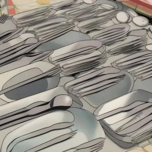 a big pile of silverware