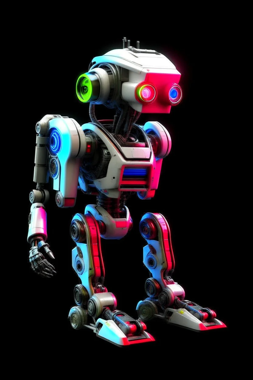 robot , neon, techno