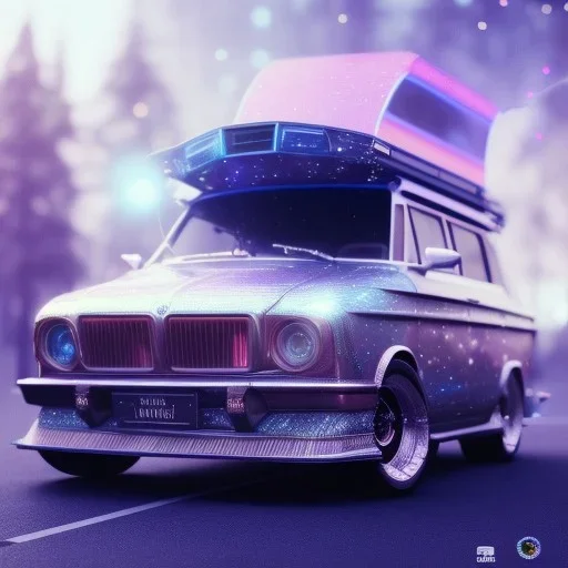 Caravan, ultra realistic, intricate details, ultra highly detailed, shiny, smooth, studio quality, octane render, Surrealism, Triadic colour scheme,glow-stick, ambient lighting,nightclub lighting, polaroid, 100mm, --ar 1:1 --v4