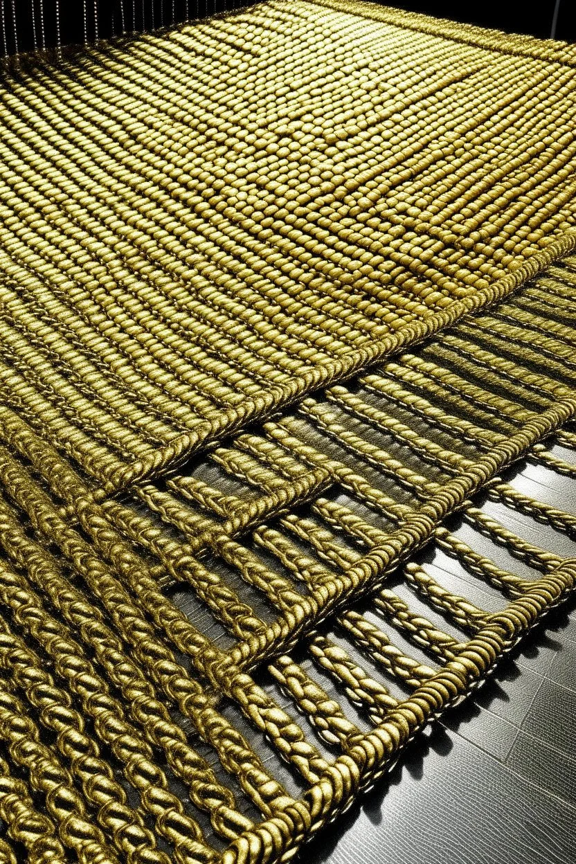 rugs woven out of gold and diamond chains