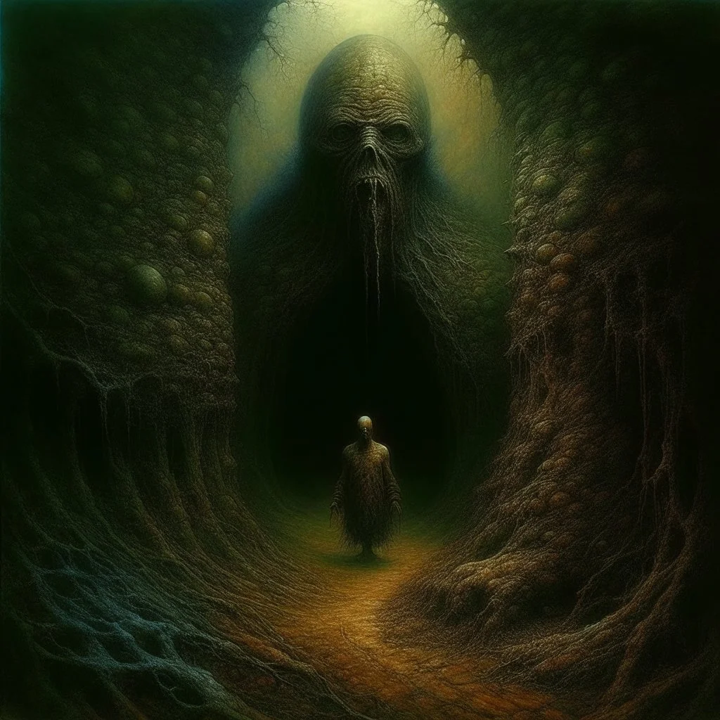 homage to claustrophobia, by Zdzislaw Beksinski, surreal horror