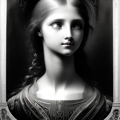 a young woman playing video games, Gustave Doré black and white illustration, beautiful eyes, beautiful face